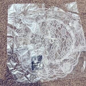 NWT WOMEN'S lace Church cap head scarf lace hair veil Bridal Cap round cap